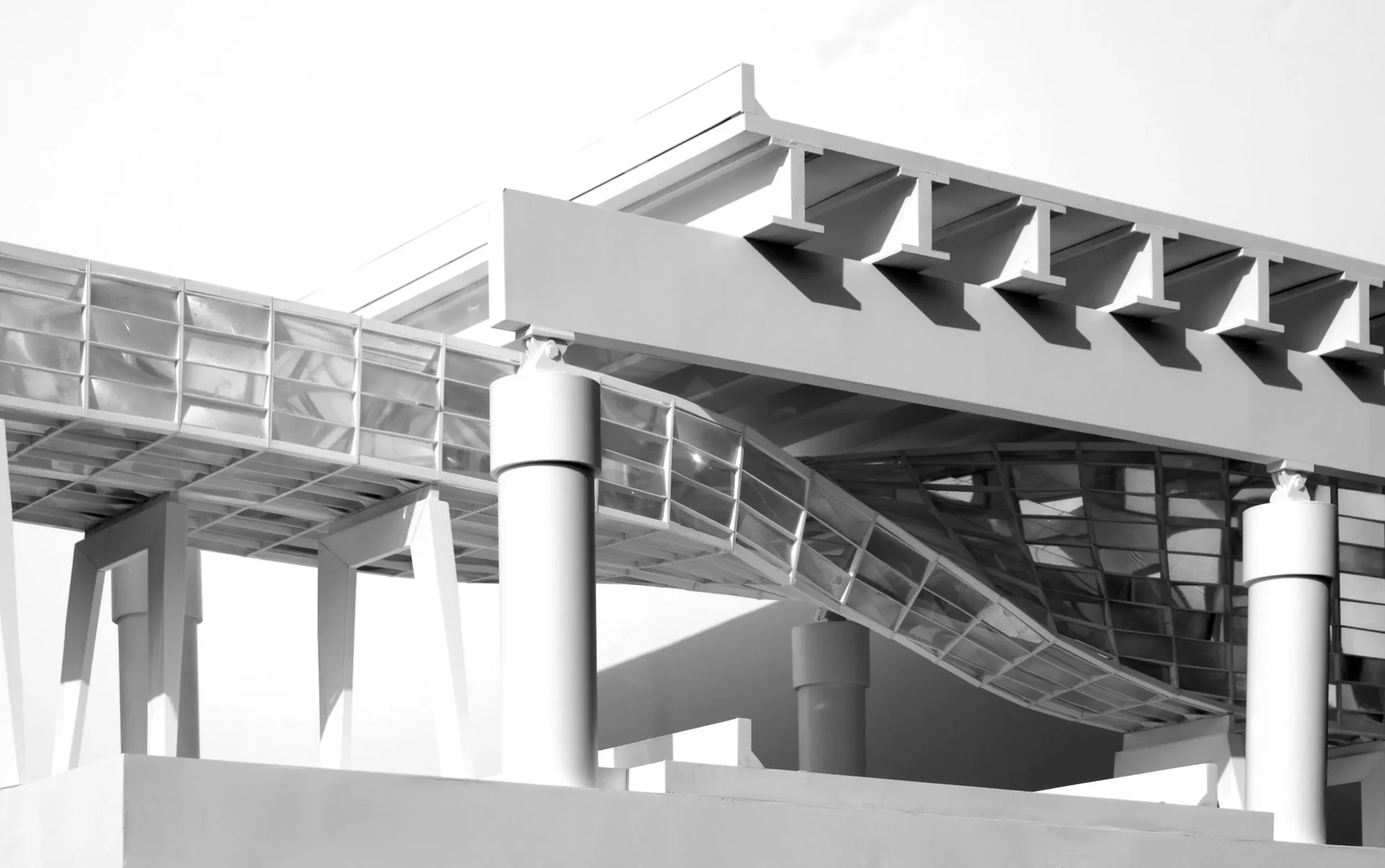 Lens Bridge — canopy spanning between supports