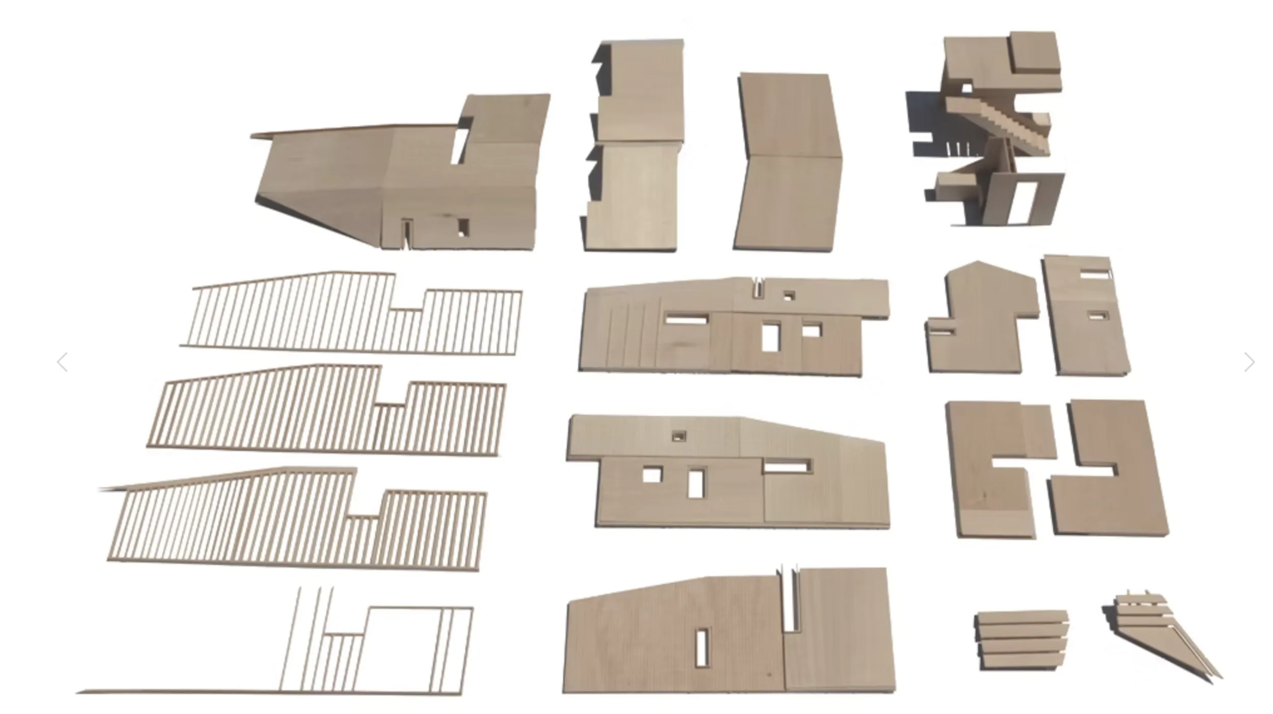 Micro Housing II — interior with plywood finishes