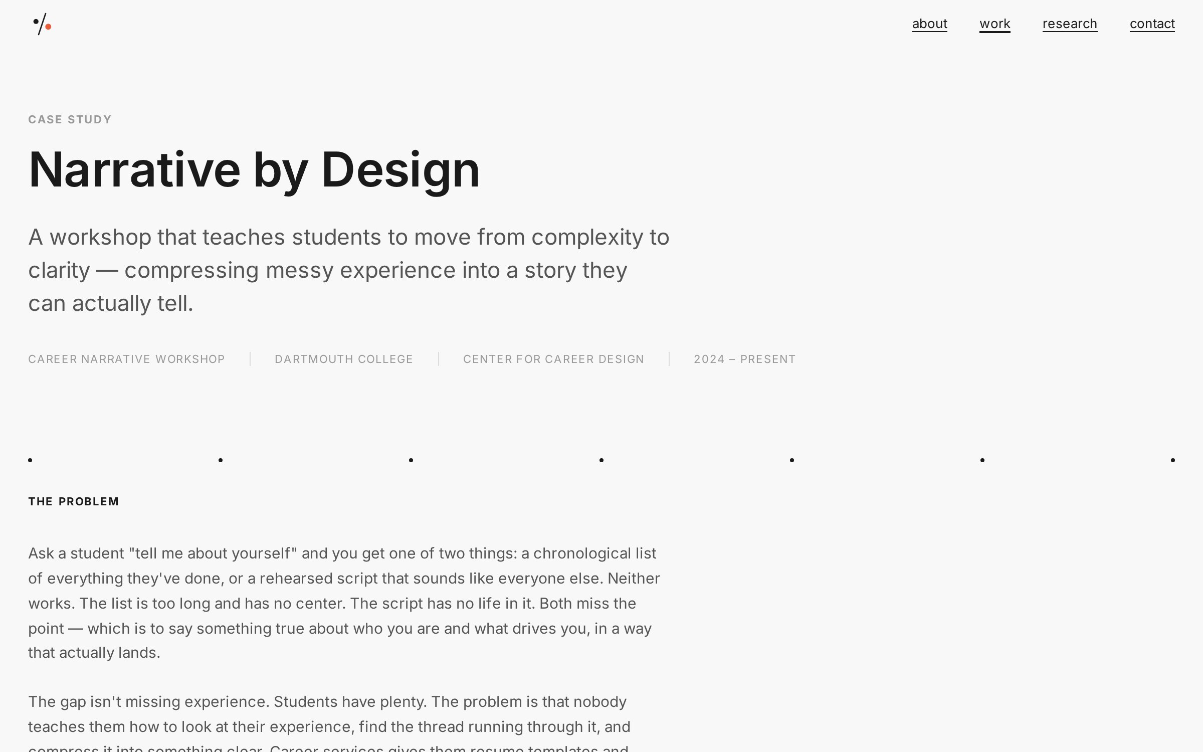Narrative by Design framework